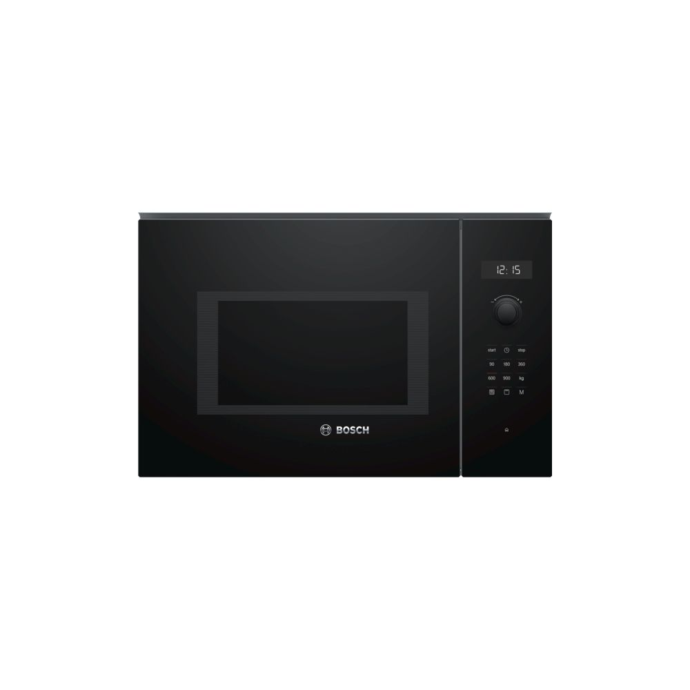MICROONDAS BOSCH INTEGRABLE 38 CM S/ MARCO C/ GRILL 25 L. CRISTAL NEGRO