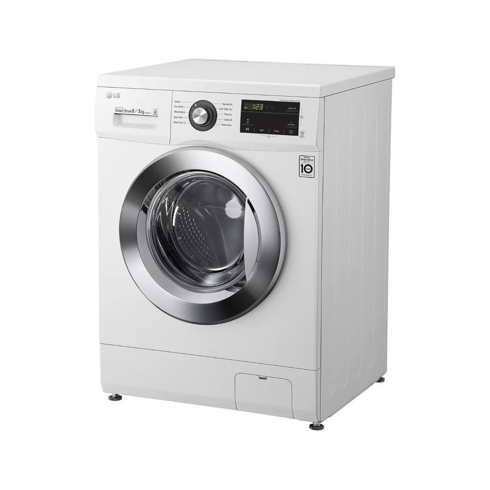 LAVADORA LG SECADORA 8 + 5 KG 1400 rpm CLASE-D/E DD (10 a. motor) tapa extraible VAPOR fondo 56 cm