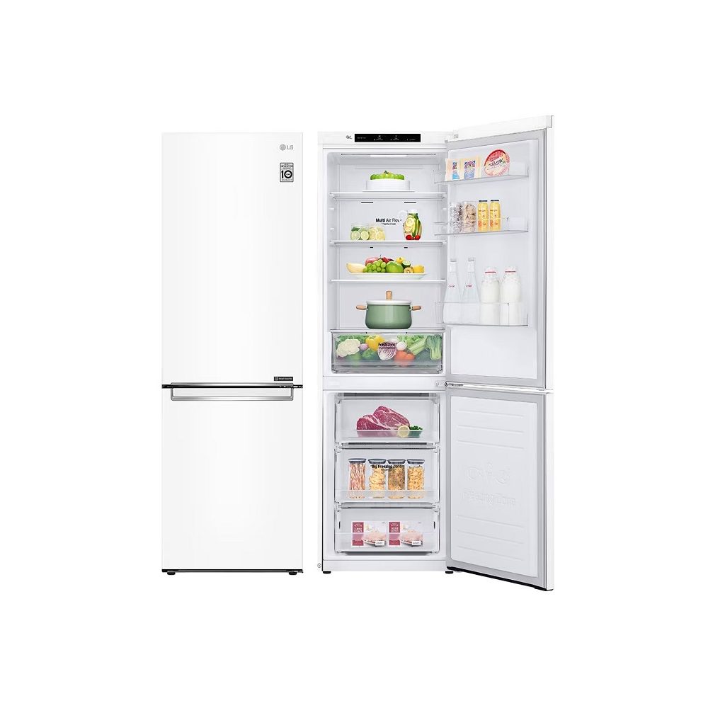 FRIGORIFICO LG COMBI 186 x 60 CLASE-E BLANCO TOTAL NF DOOR COOLING INVERTER (10 A MOTOR) APERTURA 90  BIG ZO