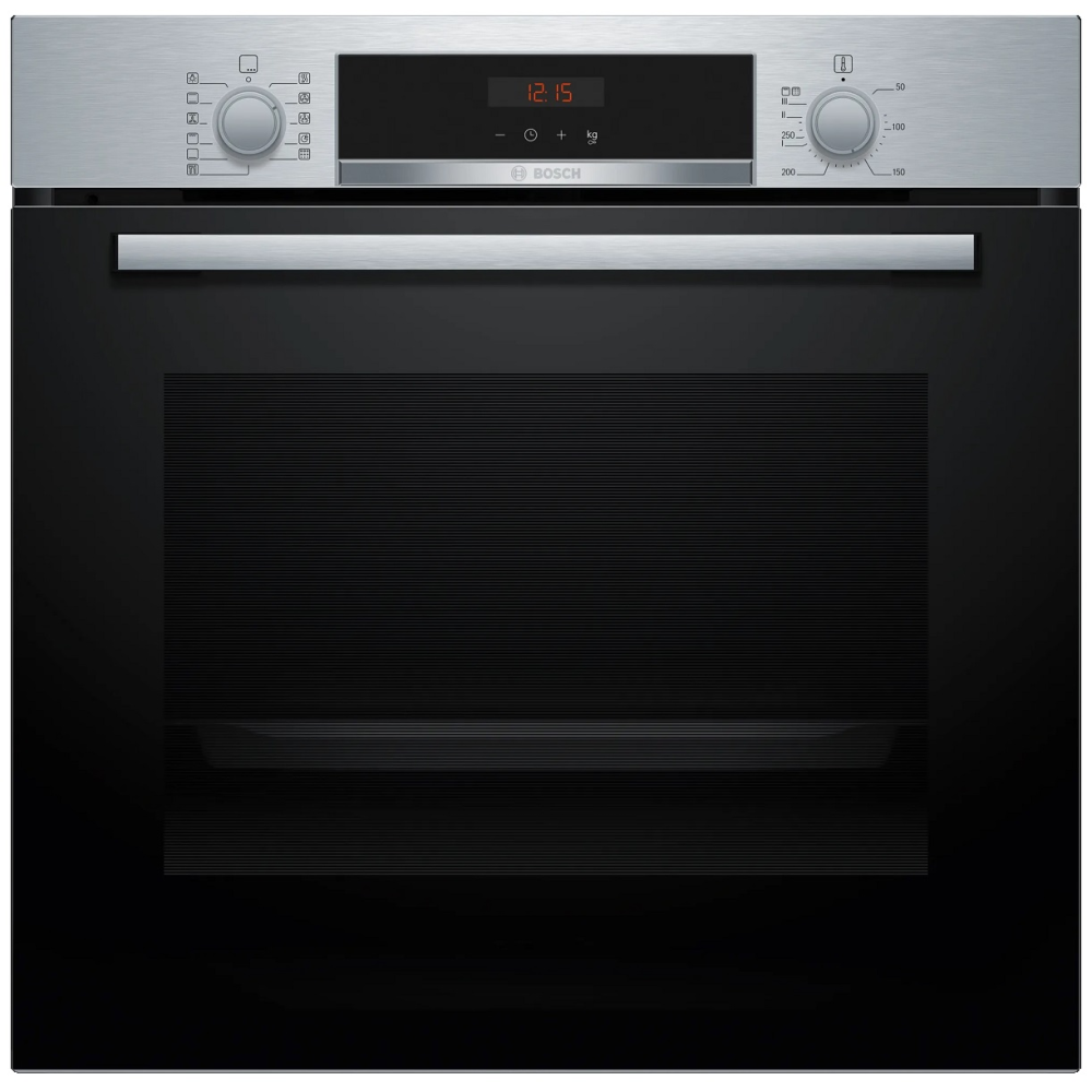 HORNO BOSCH MULTIFUNCION (7)  71 l. CRISTAL NEGRO/INOX CLASE A. PIROLITICO DISPLAY LED