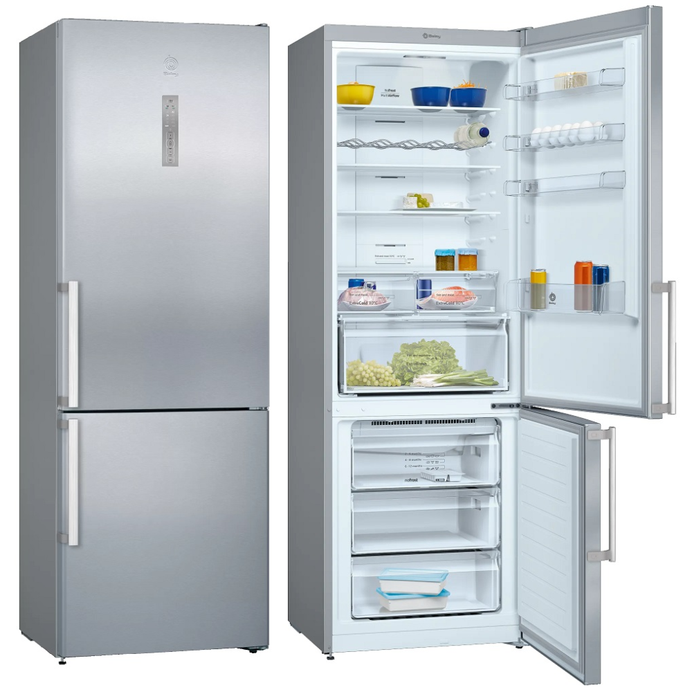 FRIGORIFICO BALAY COMBI 203 x 70 CLASE-E INOX DISPLAY EN PUERTA 435 L. EXTRACOLD/EXTRAFRESH