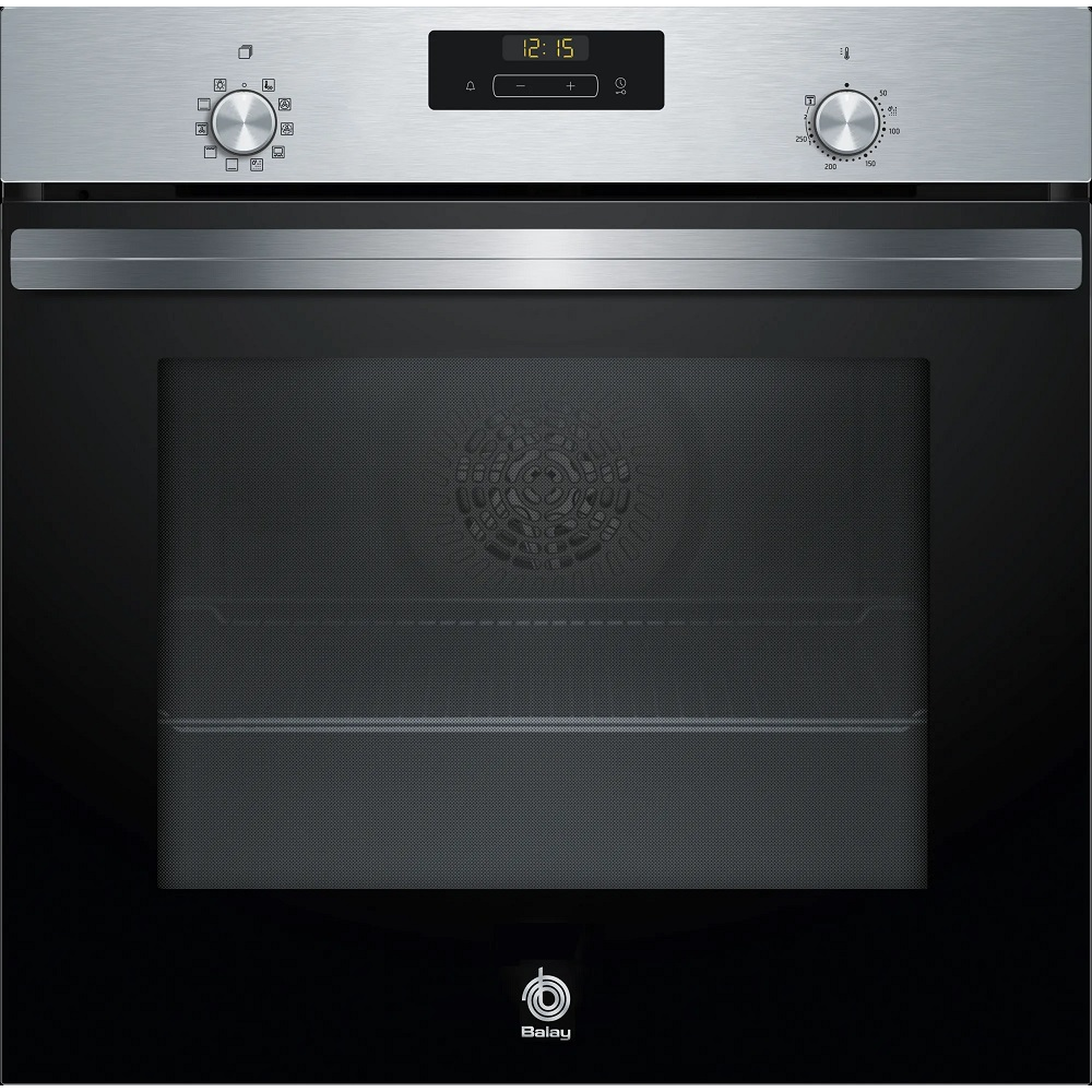 HORNO BALAY MULTIFUNCION ENCASTRABLE 60 cm INOX raÃ­les 1 nivel A MANDOS OCULTABLES (.)