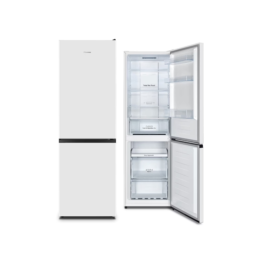 FRIGORIFICO HISENSE COMBI 186 x 60 TOTAL NF CLASE-E BLANCO 304 L.