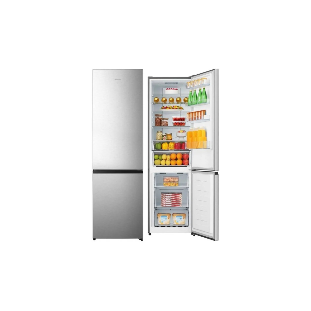 FRIGORIFICO HISENSE COMBI 201 x 60 INOX CLASE-E TOTAL NF DISPLAY 336 L.