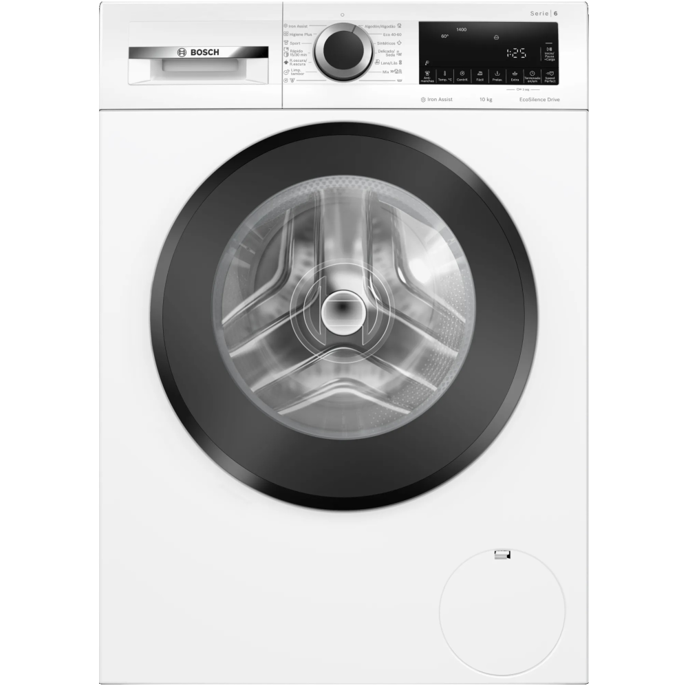 LAVADORA BOSCH 10 KG 1400 RPM CLASE-A MOTOR ECOSILENCE, DISPLAY LED, PAUSA+CARGA, ActiveWater Plus