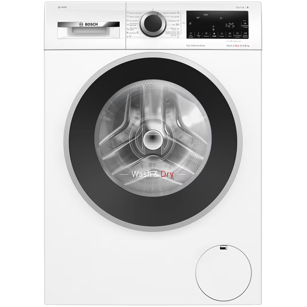 LAVADORA BOSCH 9 KG 1400 RPM CLASE-A I-DOS,Display LED,home connect,antimanchas,smart finish,variospeed, luz i