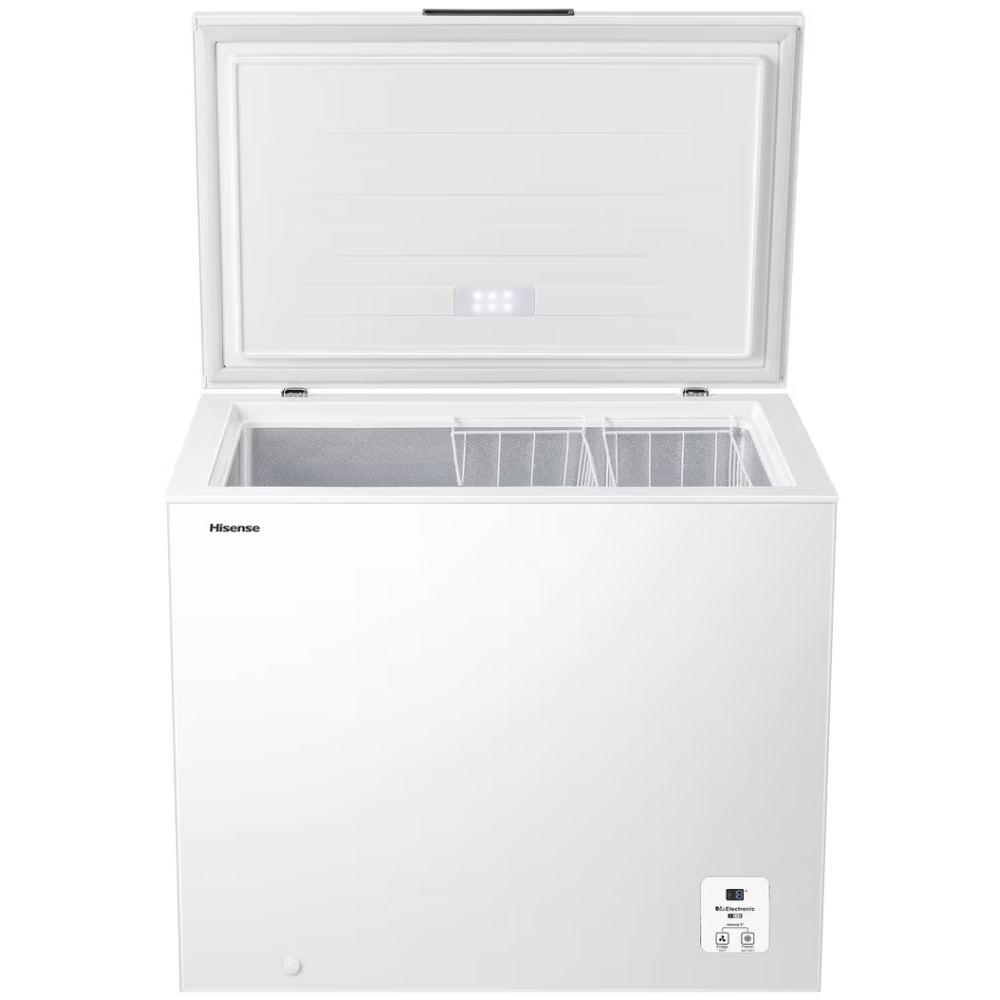 CONGELADOR HISENSE HORIZONTAL 248 L. CLASE-E ANCHO 96,3 cm. FUNCION BOTELLERO