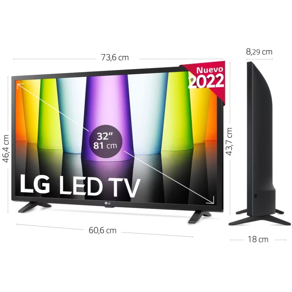 TELEVISOR LG 32"(80CM) HD. SMARTTV WEBOS 22 CON CONTROL POR VOZ OPCIONAL (REQUIERE MAGICREMOTE), ASISTENTE DE