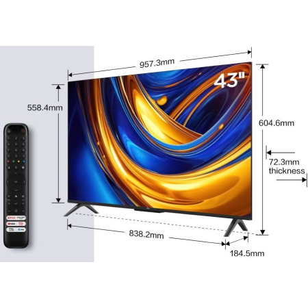 TELEVISOR TCL 43" 4K UHD /...