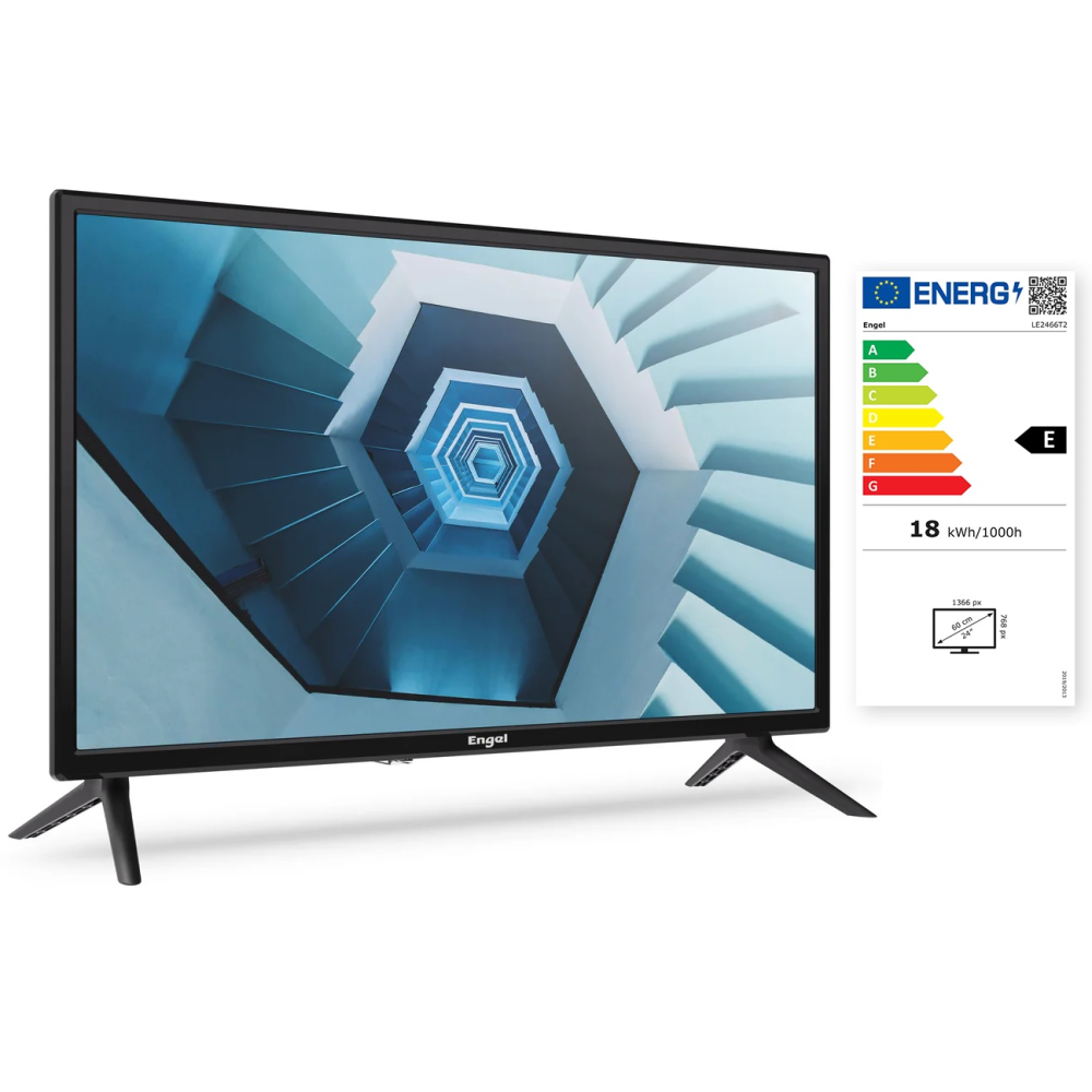 TELEVISOR ENGEL 24"-TDT2/C/SAT. HD - USB PVR - MODO HOTEL