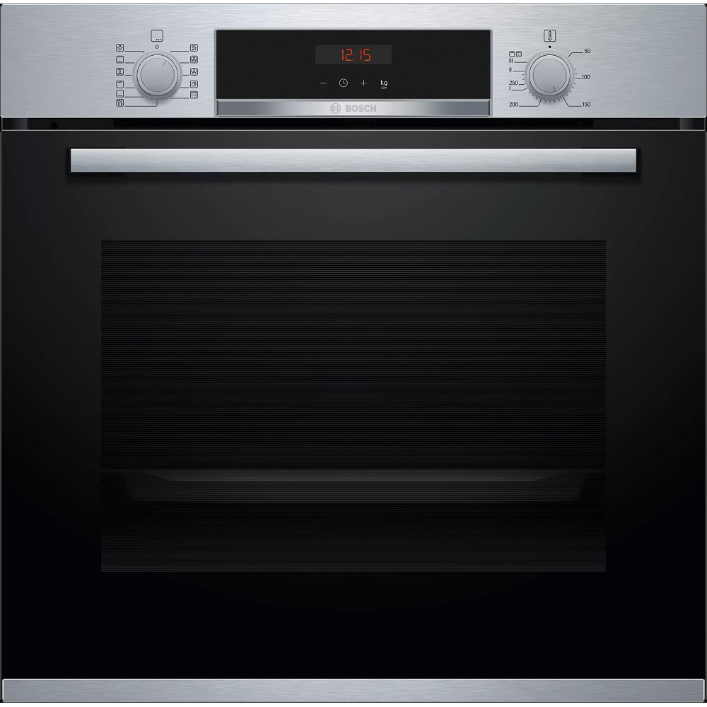 HORNO BOSCH MULTIFUNCION (7)  71 l. CRISTAL NEGRO/INOX CLASE A. PIROLITICO DISPLAY LED (.)